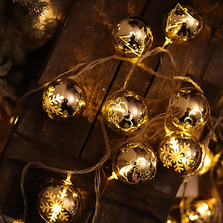 圣诞装扮led彩灯闪灯串灯球节日装饰布置用品圣诞树挂灯彩球挂饰