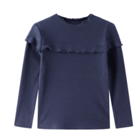 Annil 安奈儿 女童圆领长袖T恤 EG031361 新宝蓝