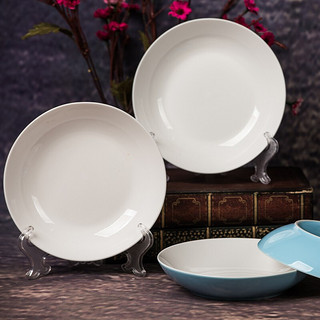 京东PLUS会员、移动专享：句途 新骨瓷日式碗盘套装 蓝色梦想 7英寸盘 4个装