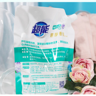 超能 亲肤香氛洗衣液 花果香型 1kg*2瓶+800g*2袋