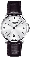 Certina 男士 XL 模拟石英手表，皮革，C017.410.16.037.00
