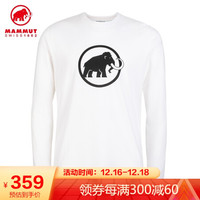 MAMMUT猛犸象 Mammut 男士秋季新品休闲舒适LOGO印花长袖T恤上衣1016-00870 亮白色 S