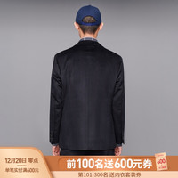 HLA 海澜之家 休闲西服男简约净色挺括羊毛单西HWXAD4Q059A暗红格纹(59)170/88A(46A)cz