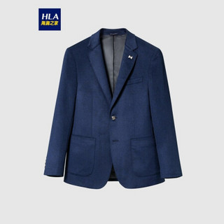 HLA海澜之家羊毛混纺休闲西服2020冬季净色保暖外套男HWXAD4Q173A牛仔蓝(H3)175/96B(48B) cz