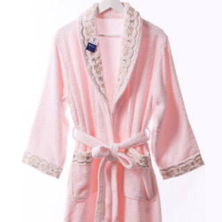 金号纯棉浴袍全棉居家汗蒸服吸水加厚女浴衣红色 报价价格评测怎么样 什么值得买