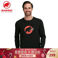 MAMMUT猛犸象 Mammut 男士秋季新品休闲舒适LOGO印花长袖T恤上衣1016-00870 黑色 XL