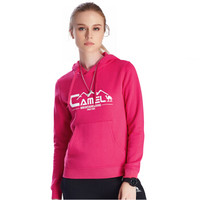 骆驼(CAMEL) 骆驼运动男女款卫衣新款情侣上衣防风连帽保暖卫衣 C7W1RL5670 女款石榴红 L