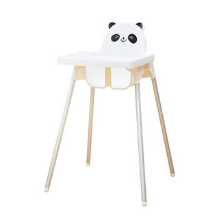 乐的（Luddy）宝宝餐椅  便捷式多功能椅子 6-36个月 熊猫白