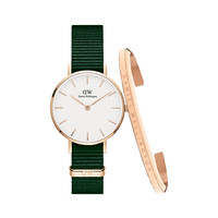 Daniel Wellington 丹尼尔惠灵顿 Classic系列 女士手表手镯套装 DW00100400 28mm手表/DW00400003 S手镯
