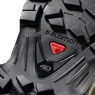 Salomon 萨洛蒙男款户外登山鞋 GTX防水徒步鞋 中帮防护包裹QUEST 4D 3 GTX 静谧黑 UK8.5