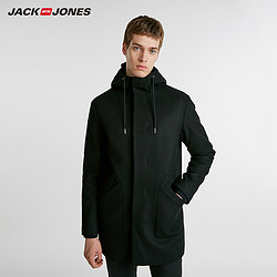 Jack Jones 杰克琼斯 218427506 男士连帽中长款棉服