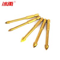 冰禹 BYJZ-3511 六角柄一字合金三角钻套装 陶瓷砖玻璃开孔器 扩孔钻头 6mm 10个