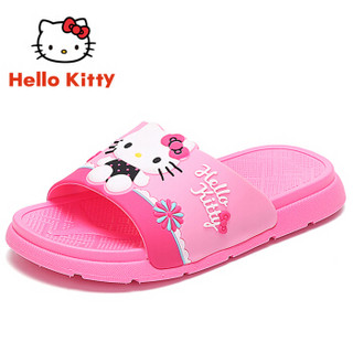 HELLOKITTY 童鞋女童拖鞋 夏季儿童居家凉拖鞋卡通鞋子一字拖 KP28A1246粉色26