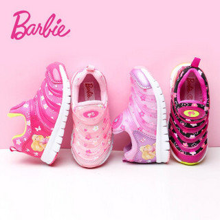 芭比 BARBIE 童鞋 毛毛虫童鞋2020春秋儿童鞋子女透气女童运动鞋 3159 紫色 30码