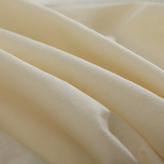 然牌 床笠床单单件 纯棉床罩 全棉床垫保护套 米黄色 1.5米床