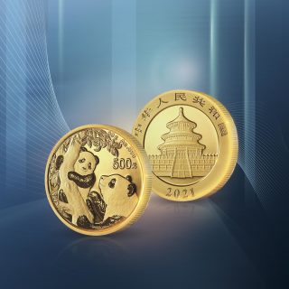 2021年普制熊猫金币单枚装32毫米30g