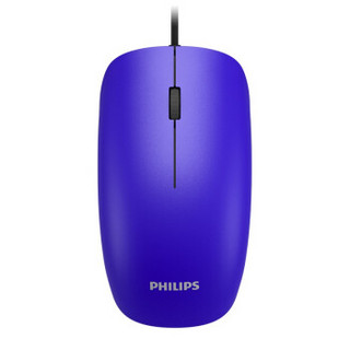 PHILIPS 飞利浦 SPK7214 有线鼠标 1200DPI 蓝色