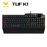 ASUS 华硕 TUF飞行堡垒K1 游戏键盘 108键 带掌托 黑色