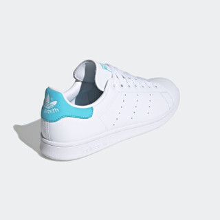 阿迪达斯官网 adidas 三叶草 STAN SMITH 男女经典运动鞋EF4480 白/白/蓝 亮光黄 42(260mm)