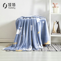 佳佰 毛毯加厚 床单法兰绒毯子暖绒盖毯珊瑚绒毯超柔加绒床单学生宿舍毯 悠闲豚 200*230cm