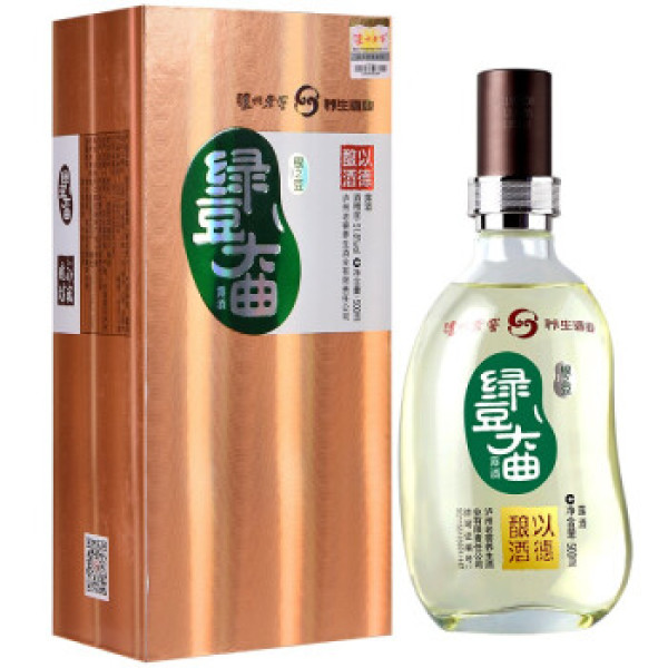 商品泸州老窖 绿豆大曲 礼盒装喜宴送礼佳品白酒露酒500ml 银之豆 51.