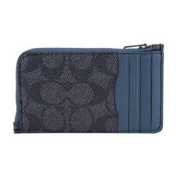 COACH 蔻驰 奢侈品 中性专柜款蓝色皮质卡包手拿包钱包 76330 P31