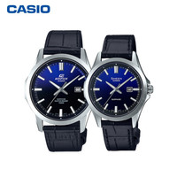 卡西欧(CASIO)手表 EDIFICE&SHEEN系列时尚简约商务人工蓝宝石玻璃镜面情侣对表 EFB-106L-2A&SHE-4542L-2A