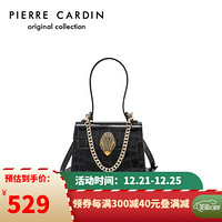 皮尔卡丹(pierre cardin)女包时尚单肩斜挎包女欧美风鳄鱼纹手提包包女士 J0A219-170801A黑色