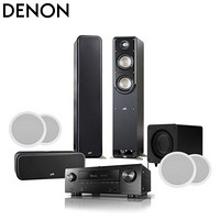 天龙（DENON）X1500+POLK S系列 7.1 家庭影院 音响 音箱 客厅影院 组合套装 低音炮 吸顶影院 功放