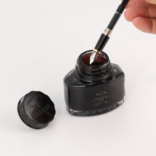 派克墨水（PARKER）钢笔水 派克非碳素大墨水钢笔 吸墨抽拉 不易堵塞笔尖 墨水-纯黑57mL