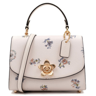 Coach 蔻驰3078imr2j 女士小号翻盖手提包白色 报价价格评测怎么样 什么值得买