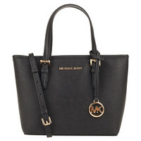 MICHAEL KORS 迈克·科尔斯 MK女包 JET SET TRAVEL系列牛皮革黑色单肩手提包 35T9GTVT0L BLACK