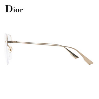 Dior 迪奥 含镜片女款玫瑰金色镜框玫瑰金色镜腿金属半框光学镜架眼镜框 STELLAIREO10 DDB15 59MM