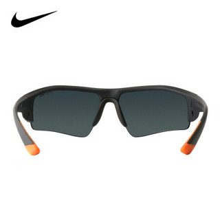 NIKE 耐克 中性款黑色镜框黑色镜腿橘色LOGO橘色反光膜镜片眼镜 太阳镜 EV0898 208 68MM