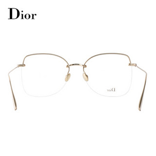 Dior 迪奥 含镜片女款玫瑰金色镜框玫瑰金色镜腿金属半框光学镜架眼镜框 STELLAIREO10 DDB15 59MM