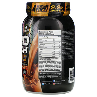 MUSCLETECH 肌肉科技 性能系列 正氮科技 黄金分离乳清蛋白粉 双重浓郁巧克力味 2.24 磅