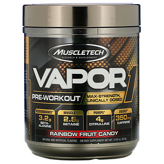 MUSCLETECH 肌肉科技 Vapor1 氮泵 彩虹水果糖口味 421g