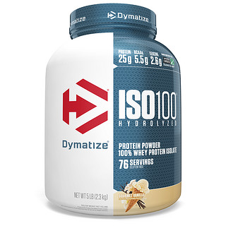 Dymatize 狄马泰斯 ISO100系列 水解乳清蛋白粉 香草味 5磅