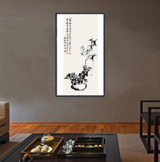 荣宝斋 木版水印 国画装饰壁画 郑板桥 三清图画片 130cm×65cm