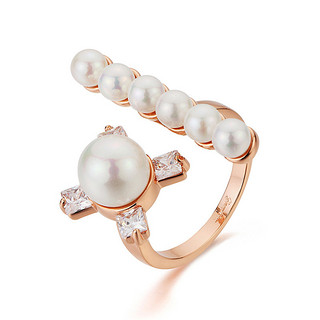 历史低价：Glam Ever FR1408 珍珠开口镀金戒指
