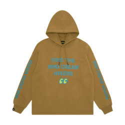 Mini Cream Logo 印花饰标语连帽卫衣