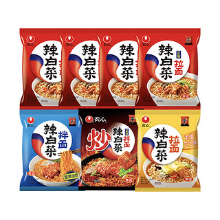 NONGSHIM 农心 辣白菜 拉面拌面组合装 4口味 879g（辣白菜拉面120g*4袋+辣白菜拉面 浓情芝士味120g+辣白菜拌面132g+炒辣白菜拌面147g）