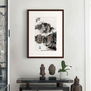 雅昌 朱屺瞻 《沧江风帆》74×99cm 装饰画 宣纸