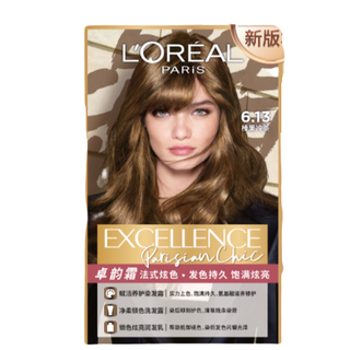 L'OREAL PARISL\'OREAL PARIS 巴黎欧莱雅 卓韵霜时尚系列卓韵霜时尚染发膏 #6.13榛果冷茶 48ml*2