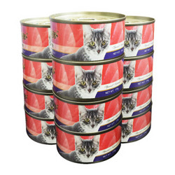 PET FOOD 美滋元 红白肉猫罐头170g*12罐 成幼猫咪湿粮包 猫零食吞拿鱼猫罐头 金枪鱼（红白肉170g*12罐）