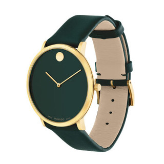 MOVADO 摩凡陀 瑞士手表 摩登47 ULTRA SLIM 系列 石英皮革带男士腕表 40mm RONDA702-石英机芯 0607260