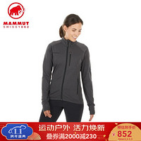 MAMMUT/猛犸象 EXCURSION 户外速干衣女徒步登山轻量柔软舒适弹性速干衣夹克外套 黑色混色 欧码-L