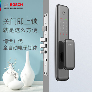 博世（BOSCH）智能锁 全自动指纹锁 家用 电子密码锁 EL500 防盗智能门锁 墨岩黑