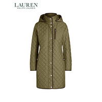 RALPH LAURENLauren/拉夫劳伦女装 2020年秋季菱形绗缝连帽夹克60367 250-棕色 S