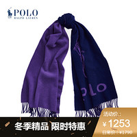 Ralph Lauren/拉夫劳伦女配 2020年冬季Big Pony混纺围巾51004 400-紫色 ONE